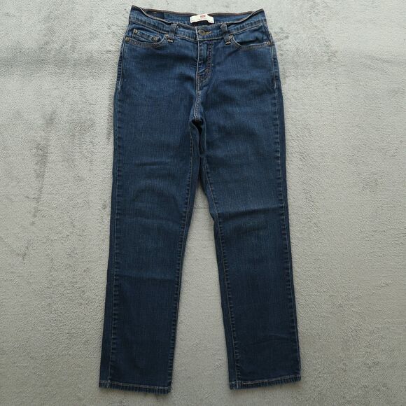 Levi's 512 Jeans Women's 8M Blue Mid-Rise Slimming Straight Leg 27.5" Inseam - Picture 1 of 15